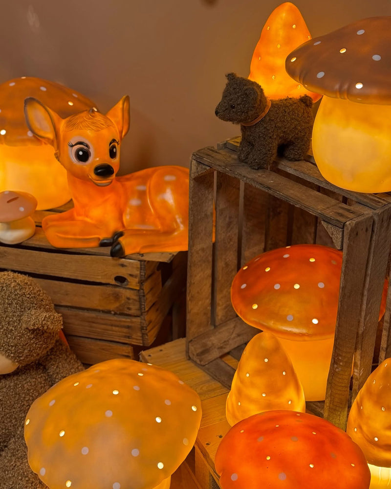 Heico Kids Night Light Lying Fawn Lamp with white CORD Room Decor (Bulky Shipping)