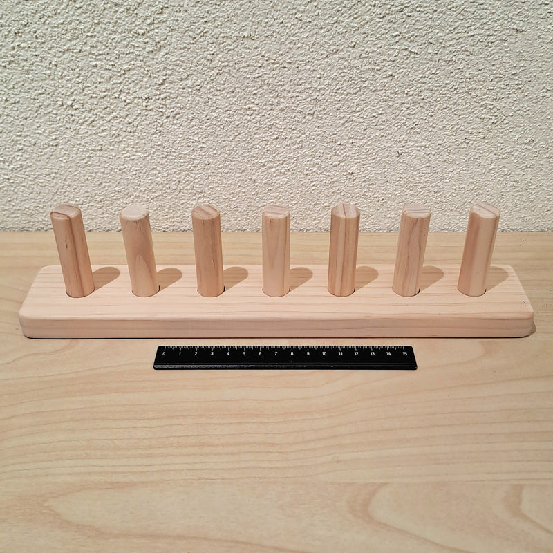 Montessori Wooden Finger Puppet Stand 7 Rods