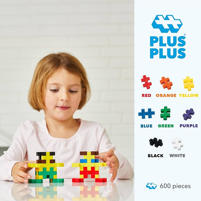 Plus Plus Rainbow BIG Mix Building Blocks 600pcs Classroom Set Educational Creativity Toy for 3yrs+