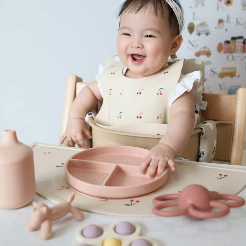 Mushie Silicone Baby Bib Cherries Baby Gifts 0m+