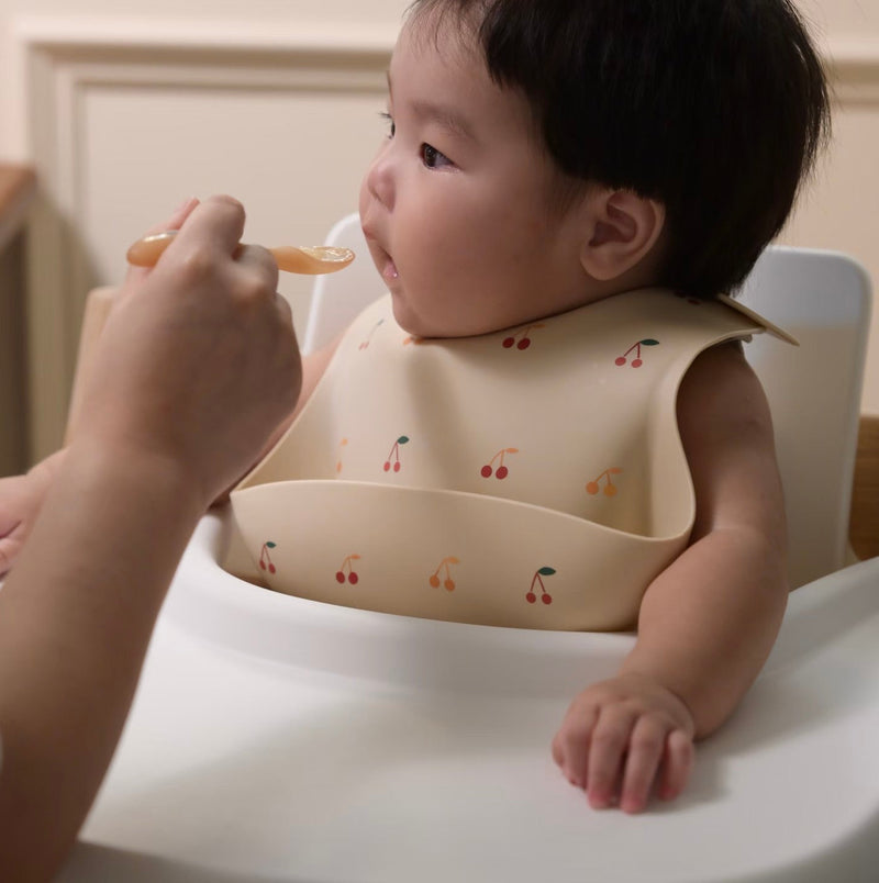 Mushie Silicone Baby Bib Cherries Baby Gifts 0m+