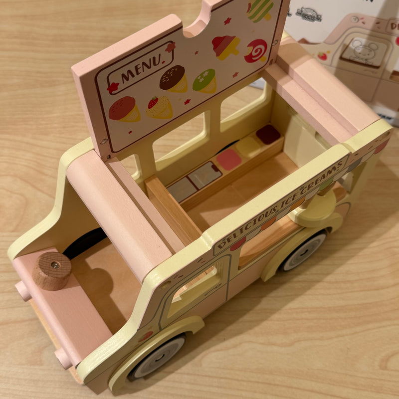 Le Toy Van Wooden Ice Cream Van Daisylane Vintage Pretend and Imaginative Play 3yrs+
