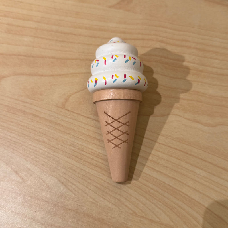 Le Toy Van Wooden Ice Cream Cones and Stand Set 5pcs Pretend and Imaginative Play 3yrs+