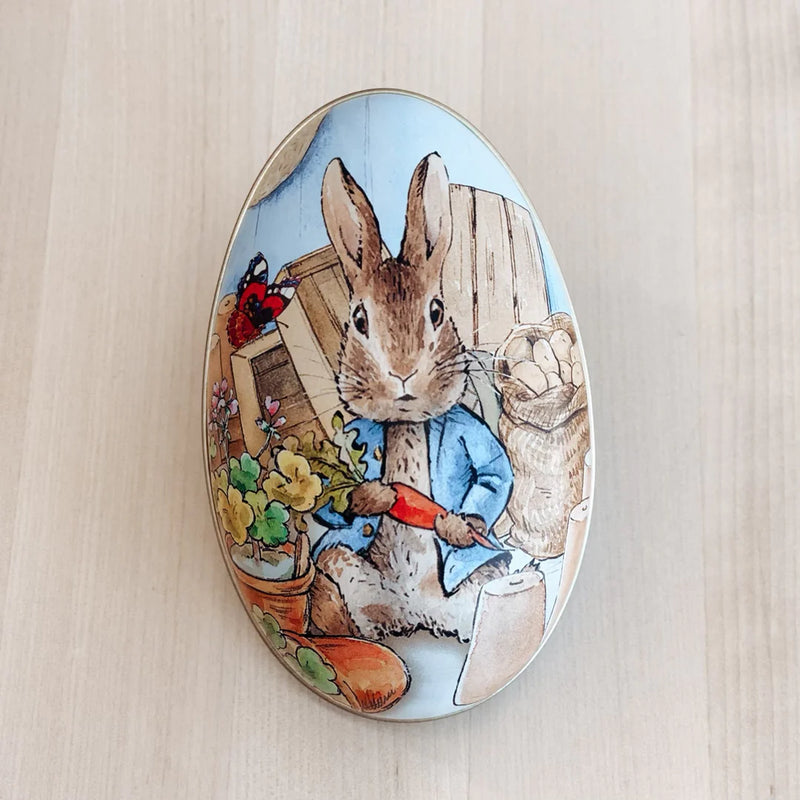 Peter Rabbit Easter Medium Egg Shape Tins 11cm x 6.5cm