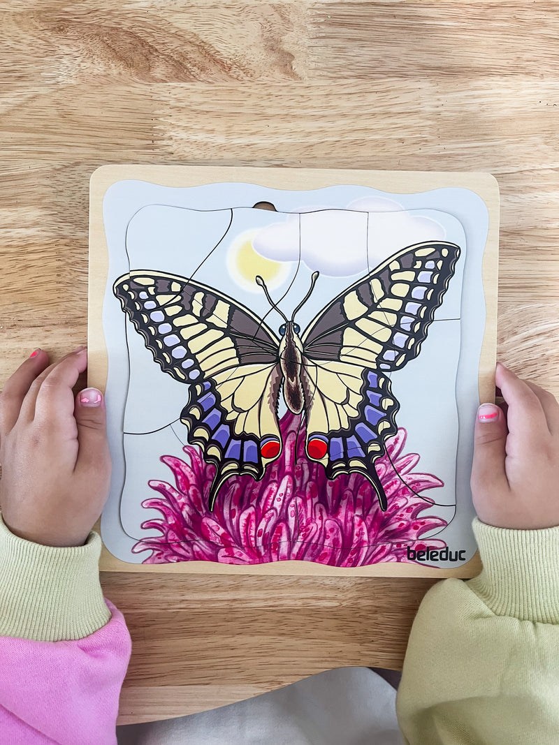 Life Cycle of a Butterfly Wooden Numbered Puzzle by Beleduc Early Science STEM Toys Best Seller 4yrs+