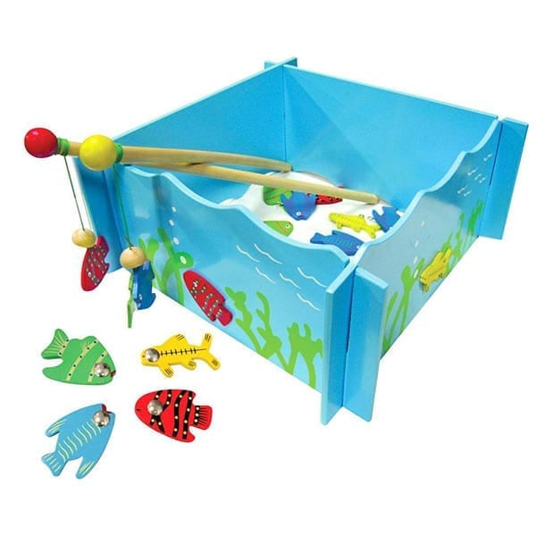 Fun Factory Magnetic Fishing Game with 4 Rods Developmental Games for Preschoolers 3yrs+