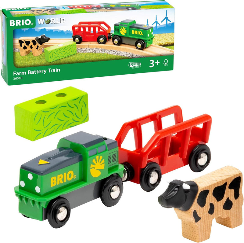 BRIO Farm Battery Train 4pc 3yrs+