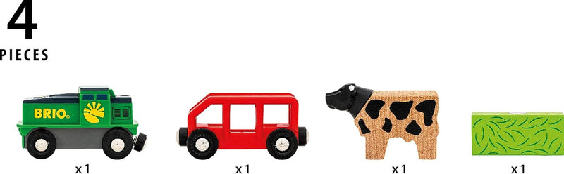 BRIO Farm Battery Train 4pc 3yrs+