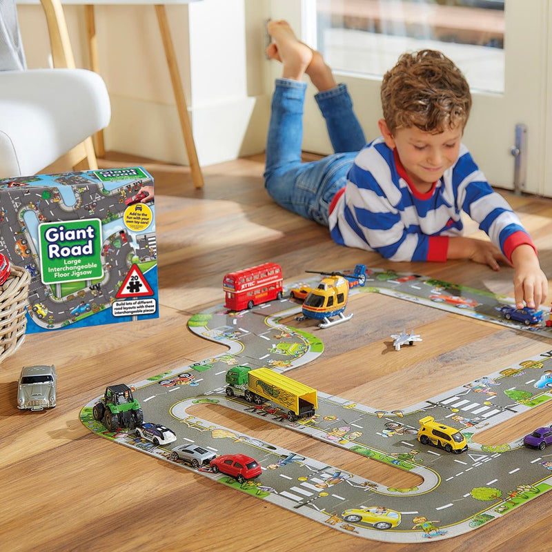 Orchard Toys Giant Road Floor Jigsaw Puzzle 20pcs Cognitive Development Toys for 3yrs+