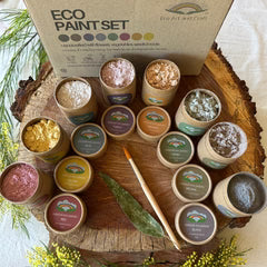 Eco Art and Craft Australia Natural Eco Paints Set Plastic Free Eco Friendly Paint Kit Art and craft for kids Best Seller Gifting Idea for 3yrs+