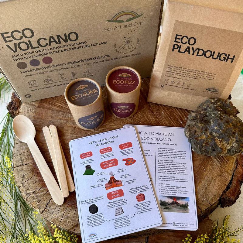 Eco Make a Volcano DIY Kit by Eco Art and Craft Australia Kids Early Science STEM Toys Gift Idea for 3yr+