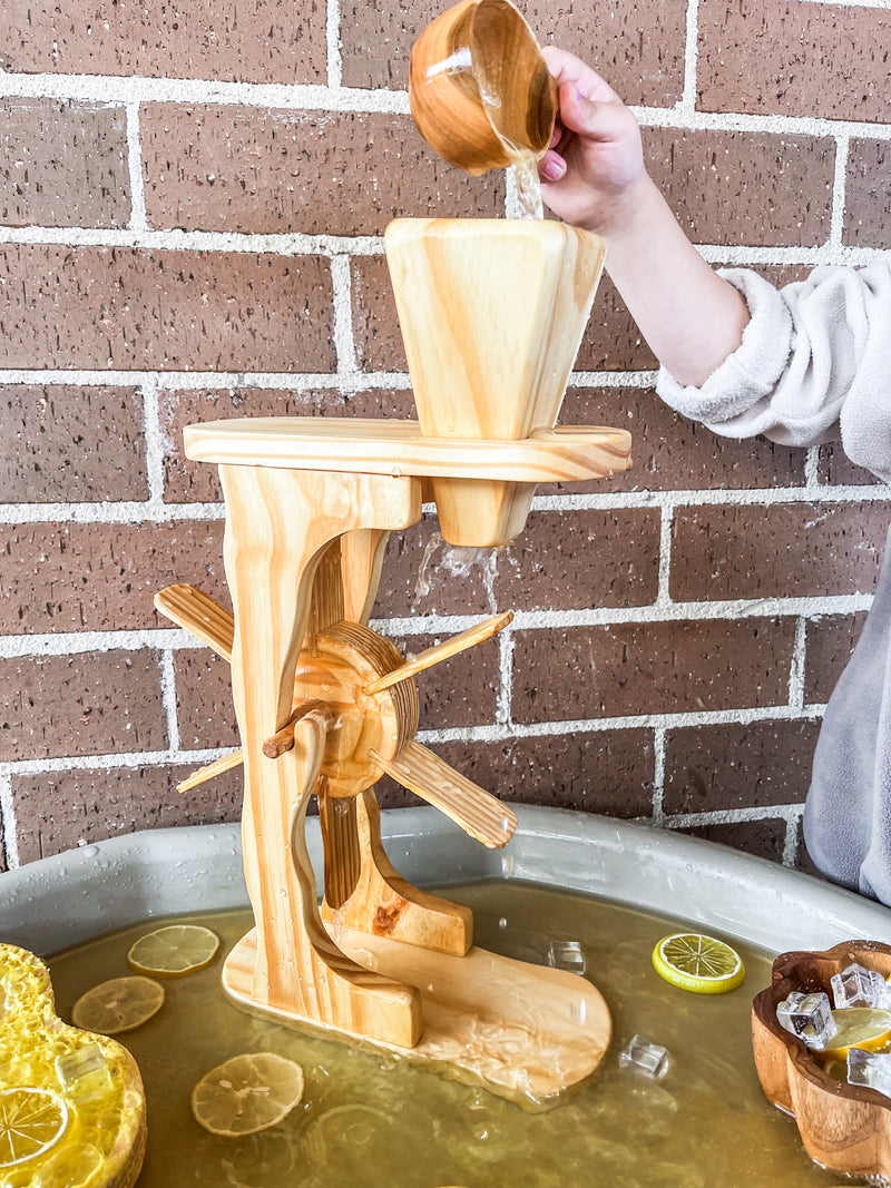 Explore Nook Wooden Water & Sand Wheel Sensory Outdoor Nature Play Tools Sensory Toys Best Seller Wooden Toys 3yrs+