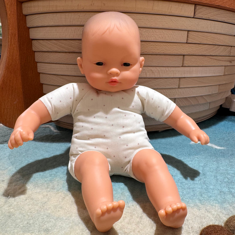 Miniland Soft Body Doll Asian Baby Toys 32cm Baby Gifts Idea 10m+