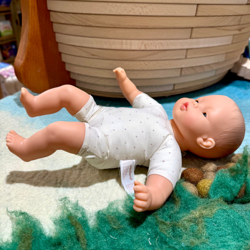 Miniland Soft Body Doll Asian Baby Toys 32cm Baby Gifts Idea 10m+