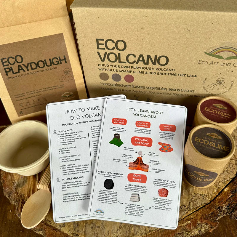 Eco Make a Volcano DIY Kit by Eco Art and Craft Australia Kids Early Science STEM Toys Gift Idea for 3yr+