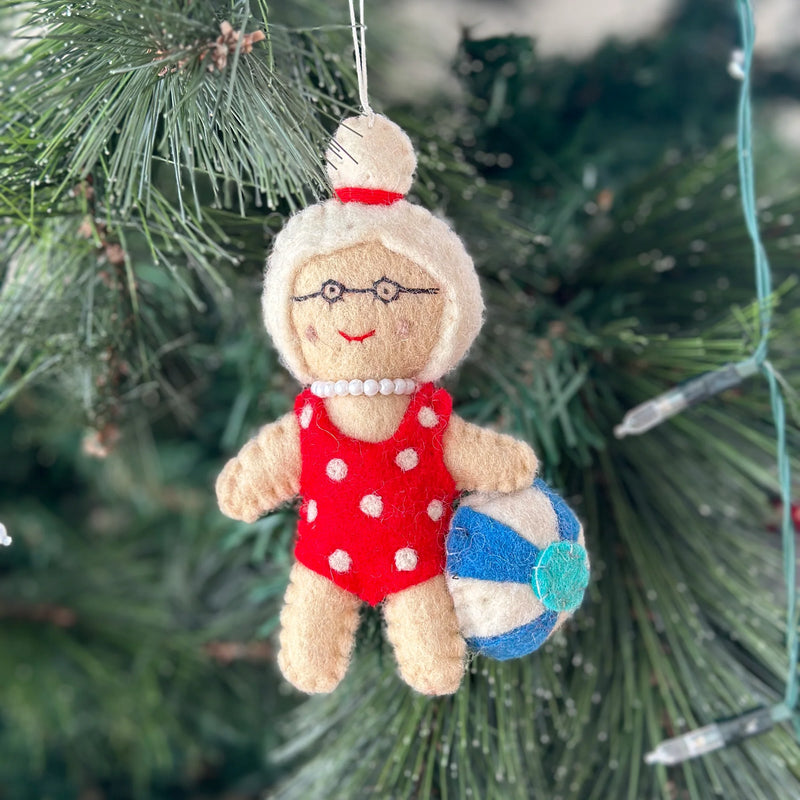 Pashom Felt Christmas Beach Santa And Mrs Claus Pretend & Imaginative Play Toys Christmas Range 3yrs+