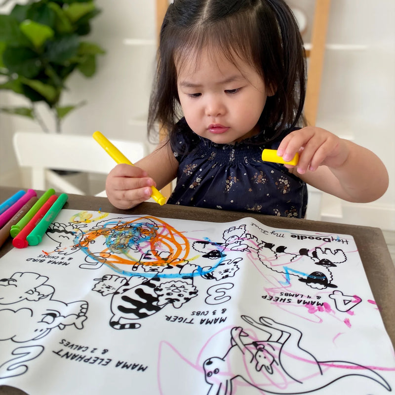 Hey Doodle My First Counting Colouring & Doodle Mat Travel Toys Art and Craft for Kids 3yrs+