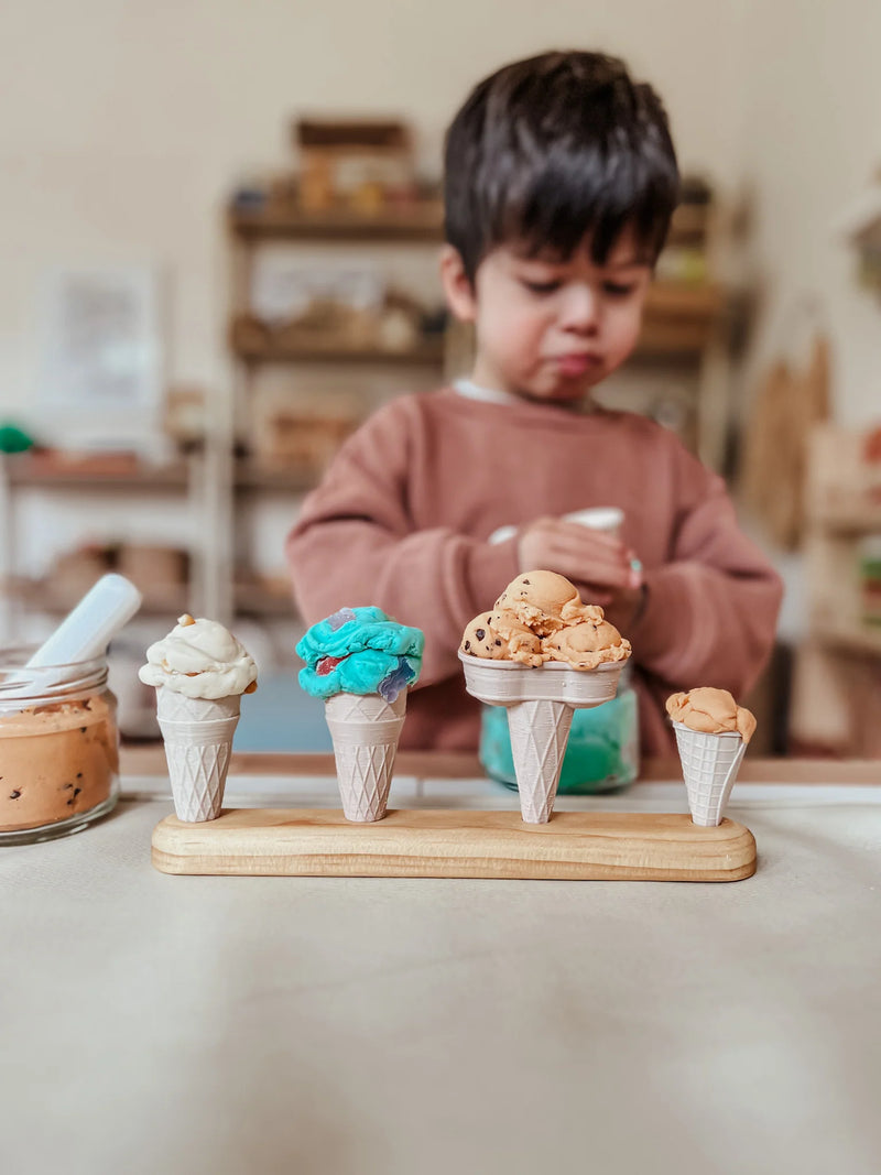 Twin Ice Cream Cone by Beadiebug Playdough Sand Toys Art and Craft for Kids 3yrs+