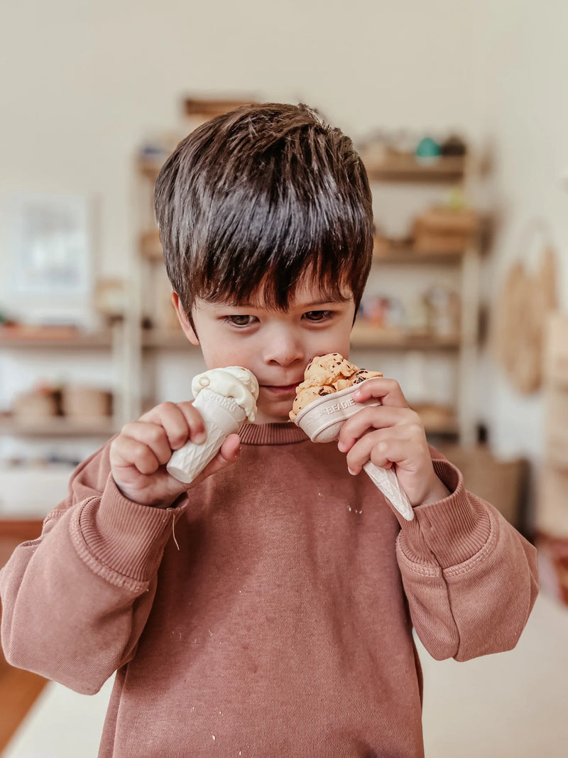 Twin Ice Cream Cone by Beadiebug Playdough Sand Toys Art and Craft for Kids 3yrs+