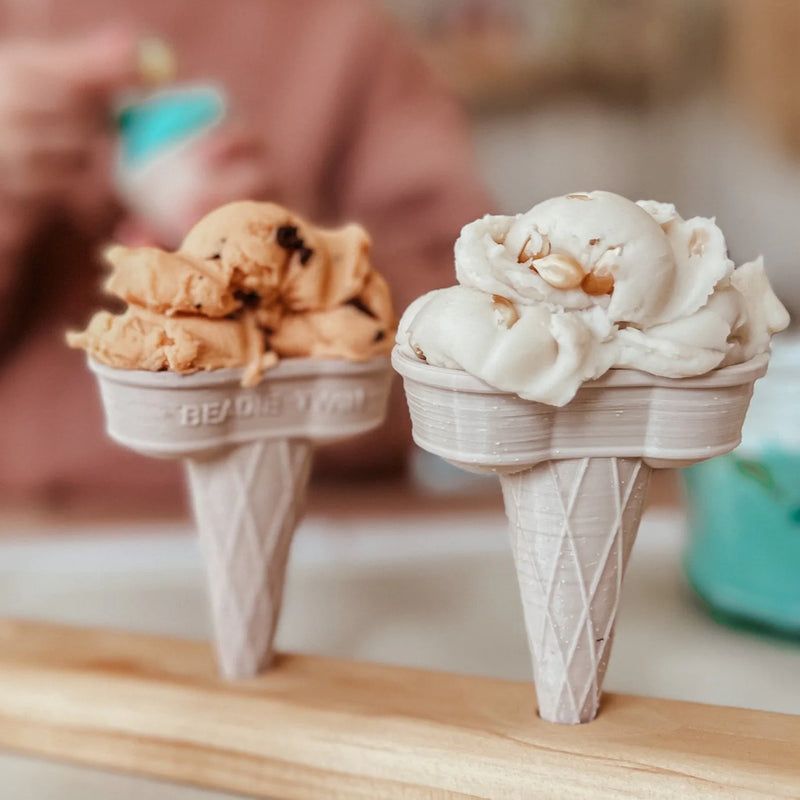 Twin Ice Cream Cone by Beadiebug Playdough Sand Toys Art and Craft for Kids 3yrs+