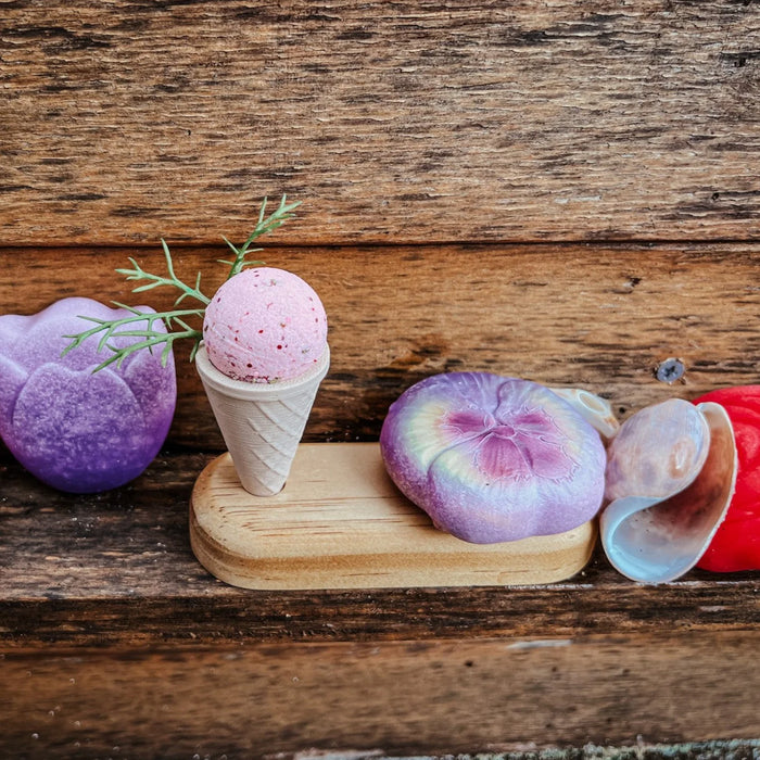 Wooden Ice Cream Cone Stand 2-Hole by Beadiebug