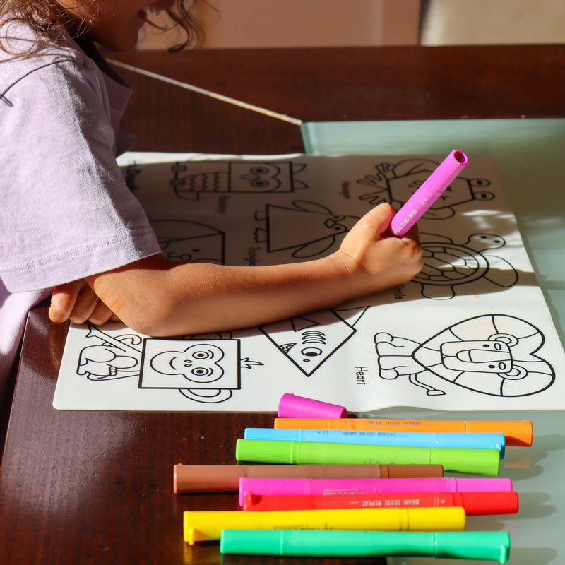 Hey Doodle My First Shapes Colouring & Doodle Mat Travel Toys Art and Craft for Kids 3yrs+