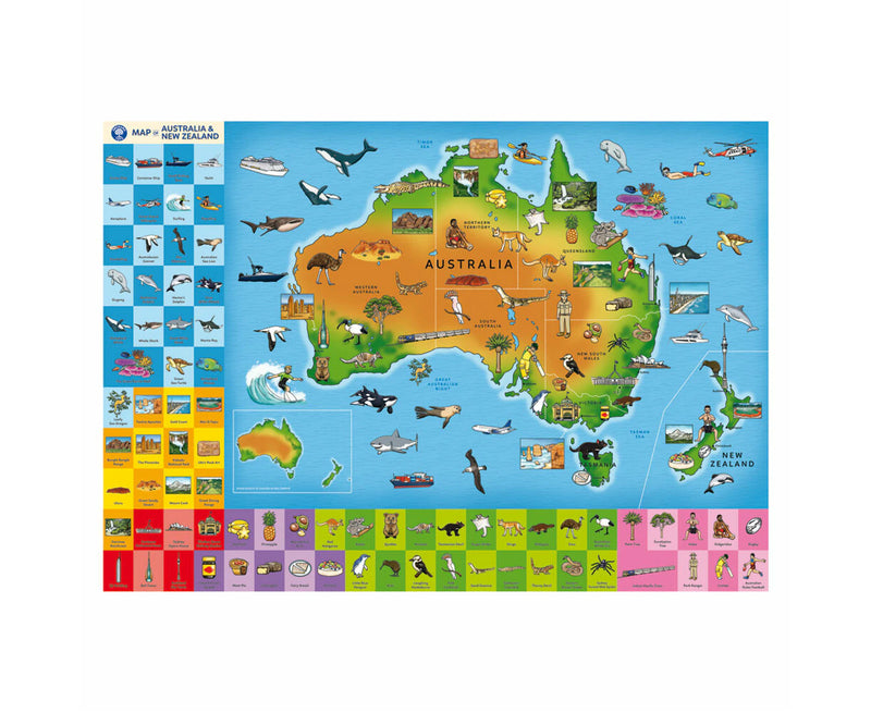 Orchard Jigsaw Map of Australia and New Zealand for 5yrs+