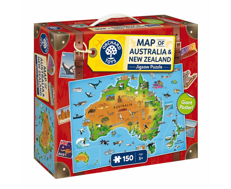 Orchard Jigsaw Map of Australia and New Zealand for 5yrs+