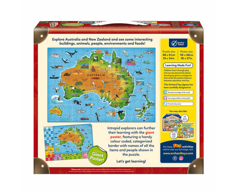 Orchard Jigsaw Map of Australia and New Zealand for 5yrs+