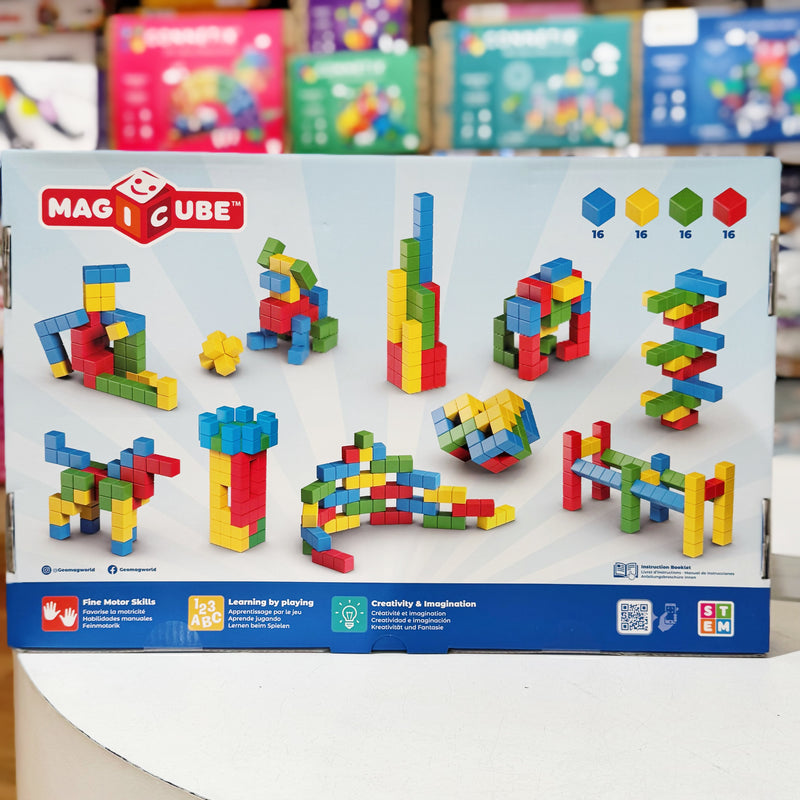 Geomag Magicube Magnetic Cubes Creative Set 64pcs Magnetic Toys Building Blocks STEM Toys School Range12m+