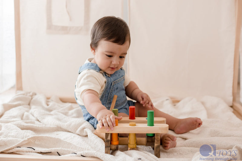 Qtoys Pound A Peg Developmental Toys for Toddler Best Seller 2yrs+ ( PREORDER EARLY DECEMBER)