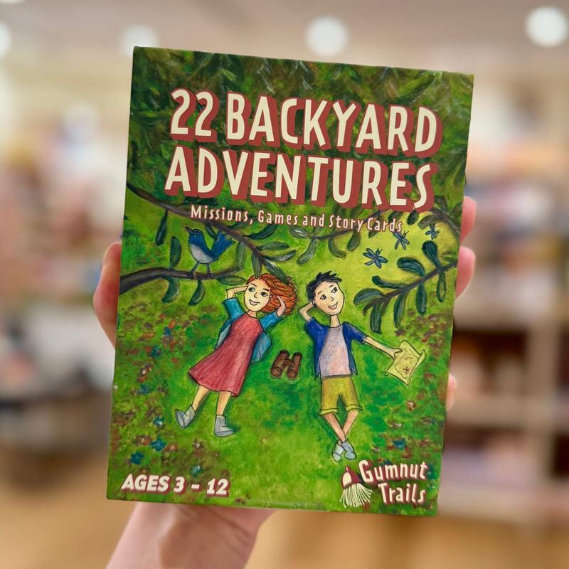 Backyard Adventures Cards for Local Explorers 22pcs by Gumnut Trails Missions, Games and Story Cards Outdoor Travel Toys Storytelling 3yrs+