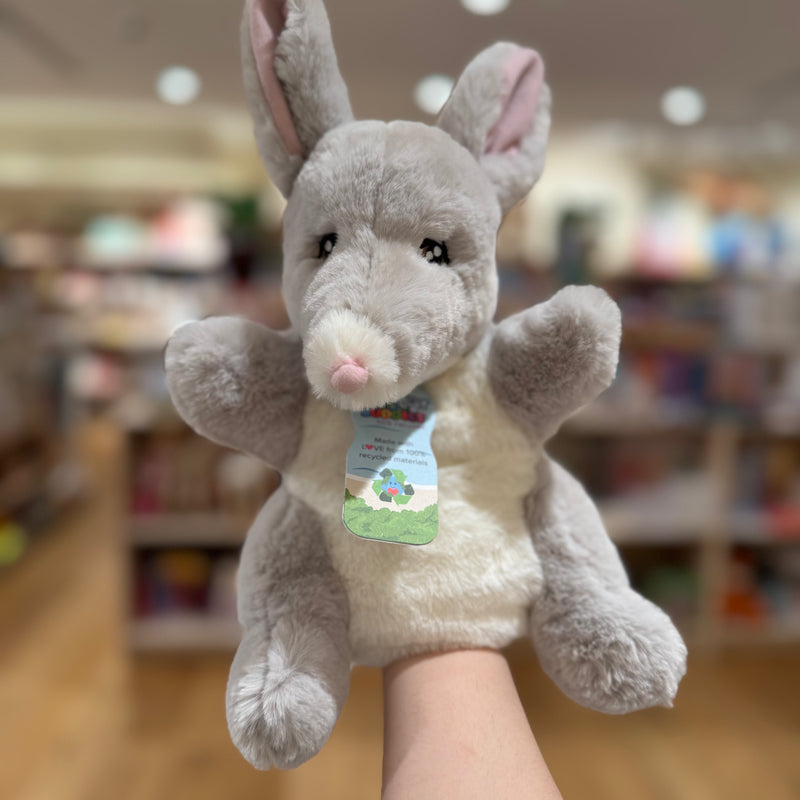 Eco Bilby Hand Puppet 25cm By Eco Buddies Pretend and Imaginative Play Plush Toys 3yrs+