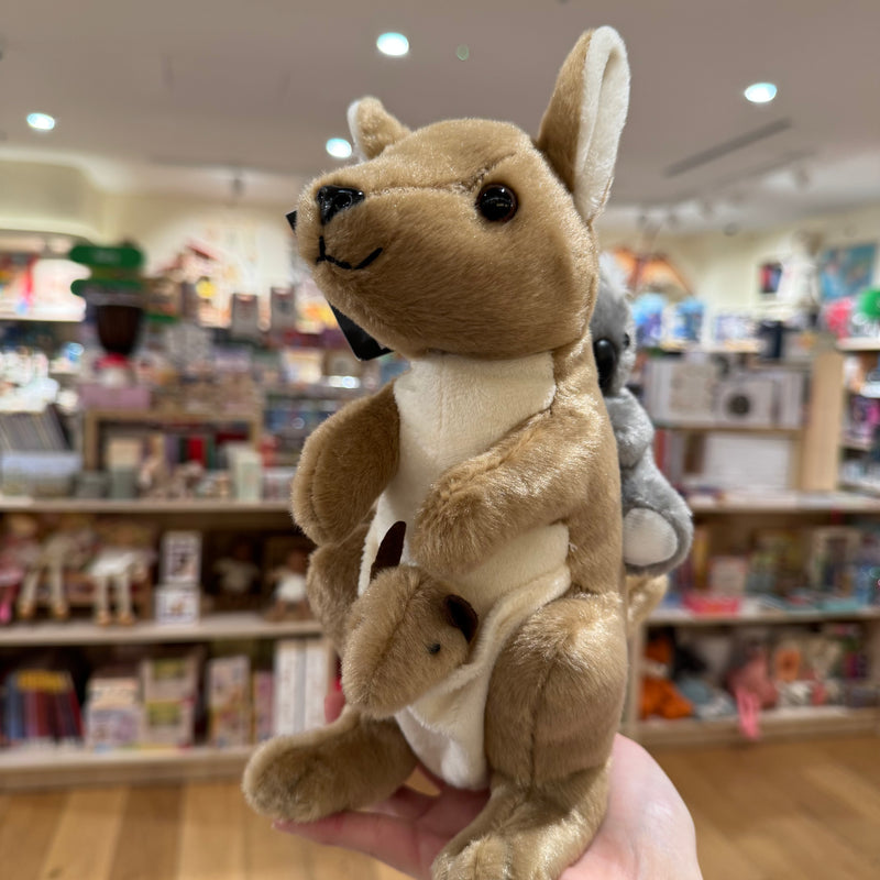 JILL-A-ROO The Kangaroo with Joey and Koala 23cm by Jumbuck Australia Pretend and Imaginative Play Plush Toys 3yrs+