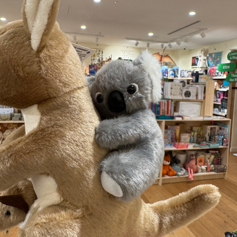 JILL-A-ROO The Kangaroo with Joey and Koala 23cm by Jumbuck Australia Pretend and Imaginative Play Plush Toys 3yrs+