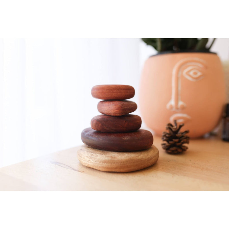 In Wood Stacking Stones / Pebbles 5 pcs 3yrs+