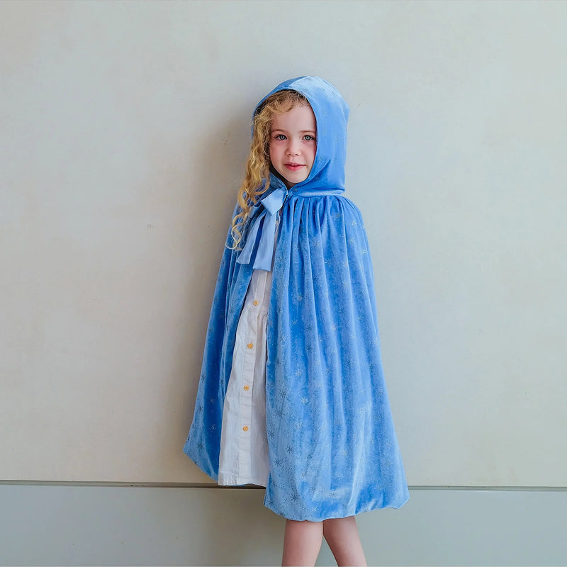 Ice Queen Cape BLUE Velvet By Mimi & Lula Kids Costumes Fairy Unicorn Castle Theme Halloween 3yrs+