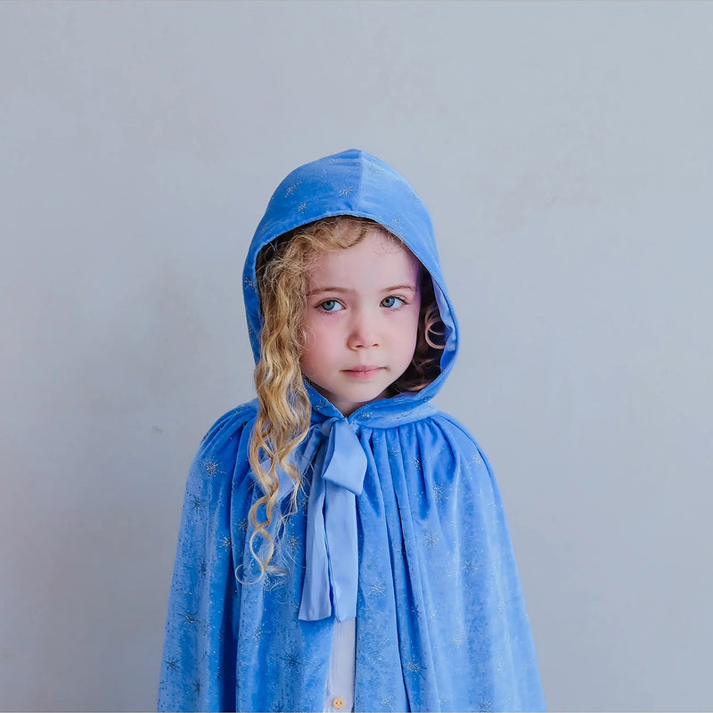 Ice Queen Cape BLUE Velvet By Mimi & Lula Kids Costumes Fairy Unicorn Castle Theme Halloween 3yrs+