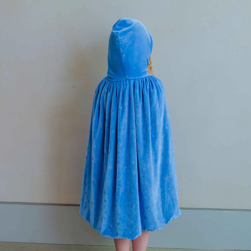 Ice Queen Cape BLUE Velvet By Mimi & Lula Kids Costumes Fairy Unicorn Castle Theme Halloween 3yrs+