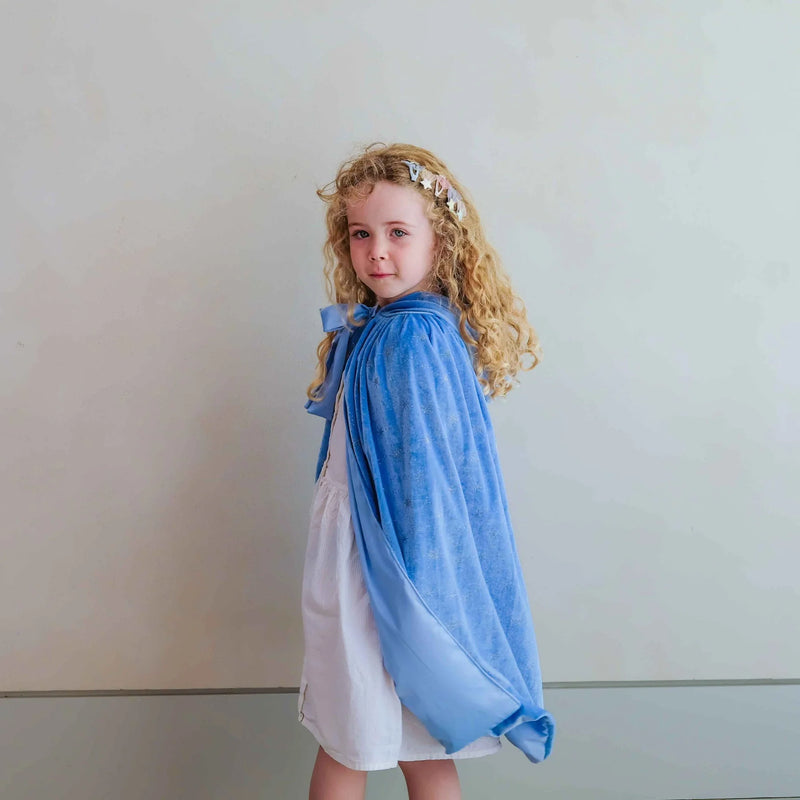 Ice Queen Cape BLUE Velvet By Mimi & Lula Kids Costumes Fairy Unicorn Castle Theme Halloween 3yrs+
