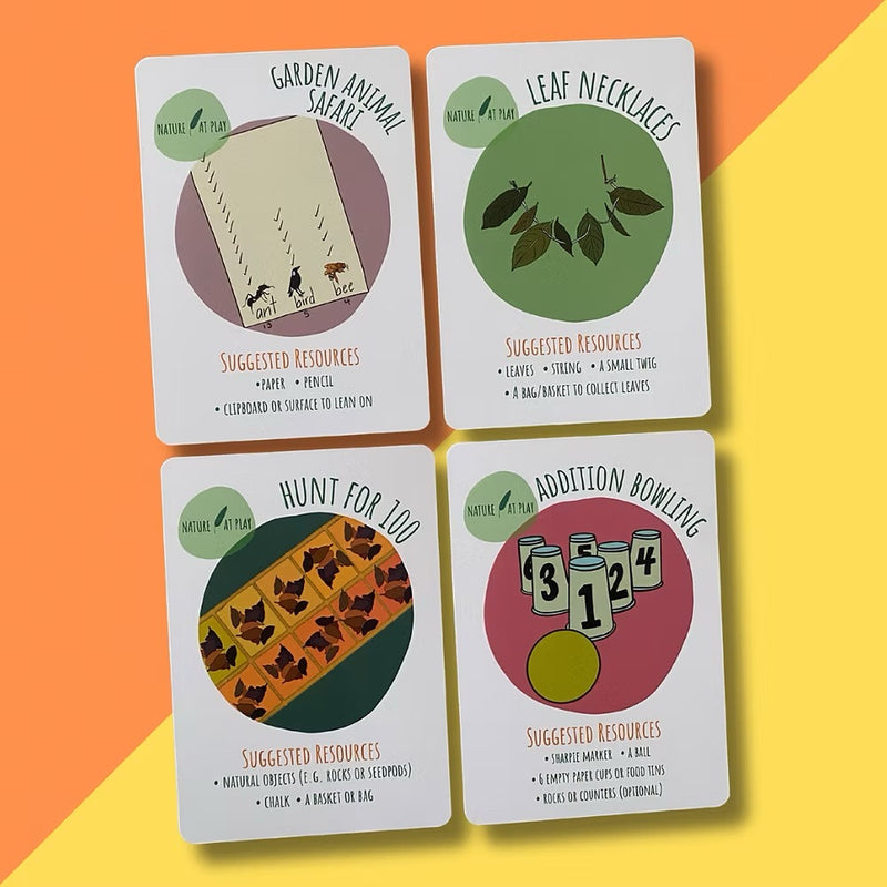 Grade One Maths Cards 20 Outdoor Activities by Nature at Play Math Games for Kids