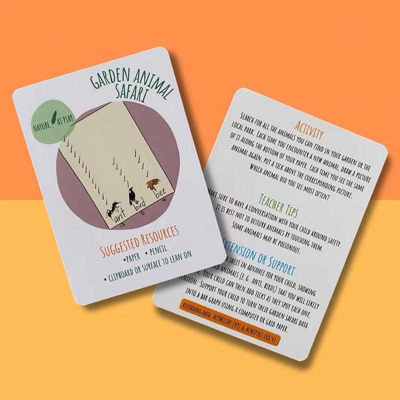 Grade One Maths Cards 20 Outdoor Activities by Nature at Play Math Games for Kids