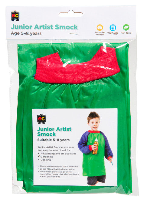 Junior Artist Smocks - Green and Blue 70cm (Ages 5-8)