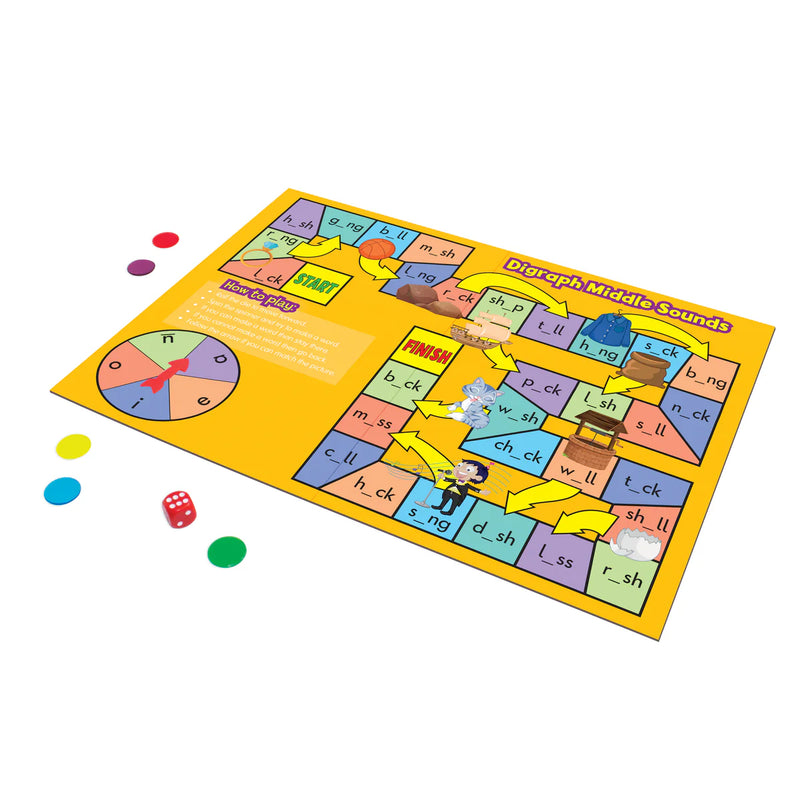 Phonics Board Games by Junior Learning Early Literacy Cognitive Language Phonics 4yrs+