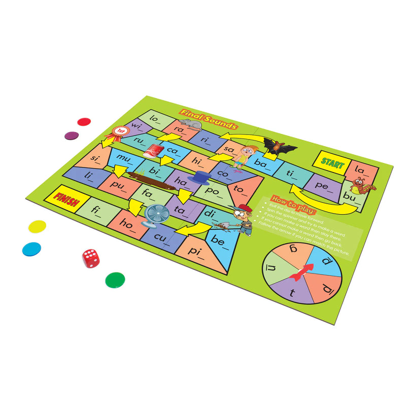 Phonics Board Games by Junior Learning Early Literacy Cognitive Language Phonics 4yrs+