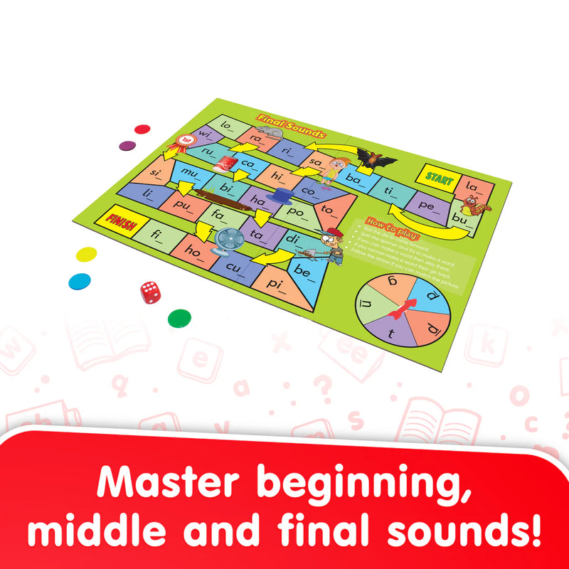 Phonics Board Games by Junior Learning Early Literacy Cognitive Language Phonics 4yrs+