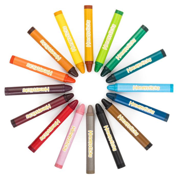 Honeysticks Beeswax Jumbo Crayons 16 Colours 12m+
