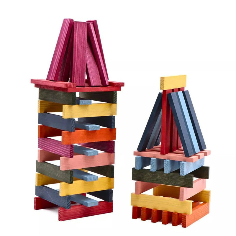 KAPLA Blocks Building Planks 100 Octocolour With Wooden Case Set Wooden Building Blocks Toys 3yrs+