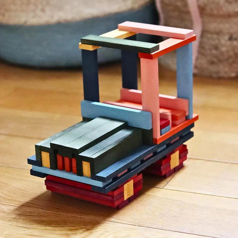 KAPLA Blocks Building Planks 100 Octocolour With Wooden Case Set Wooden Building Blocks Toys 3yrs+