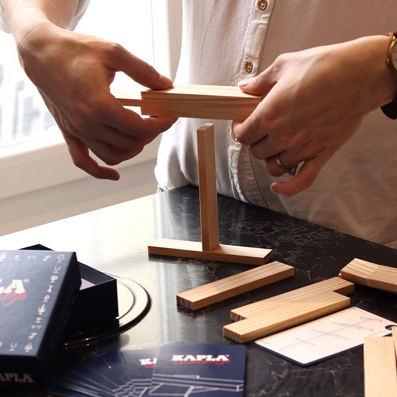 Kapla Challenge Gift Box with Cards Wooden Toys Building Blocks 6yrs+